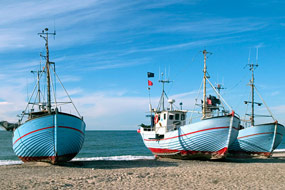 Coast Fishing Boat On Shore. Nr